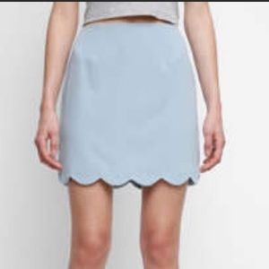 Abbeline light blue scallop skirt